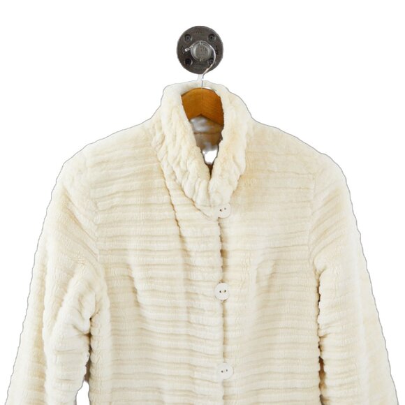 Bill Blass striped fur coat #217-136 - Picture 2 of 3